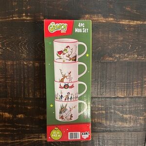Zak Designs The Grinch 4-Piece Mug Set - White , Red Green & Blue
